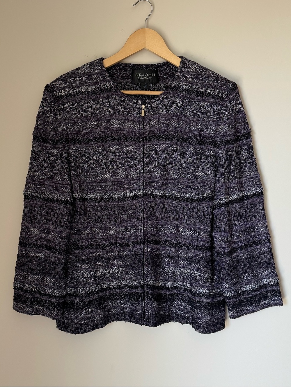 NWOT St. John Couture Knit Zip-Up Jacket